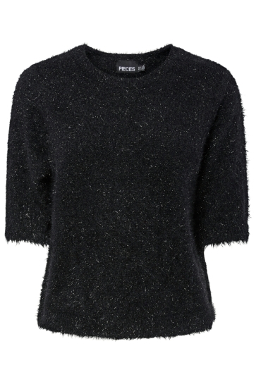 Pieces PCMIE SS O-NECK KNIT 17160923 BLACK