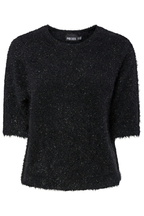 Pieces zwarte dames t-shirt | Vooraanzicht