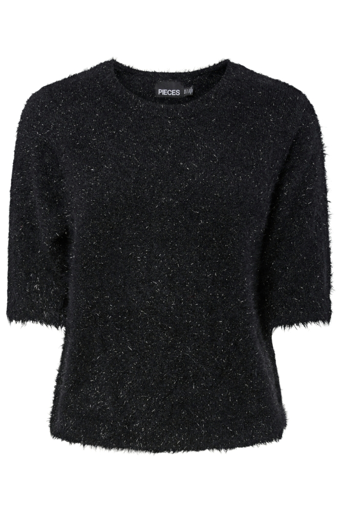 Pieces zwarte dames t-shirt | Vooraanzicht