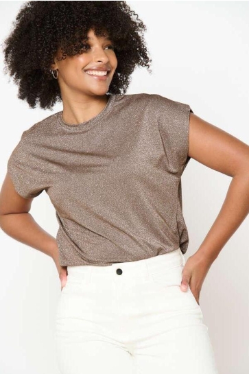 LolaLiza T-shirt T DARKLUREX 02301750 Dark Brown Chocolate 