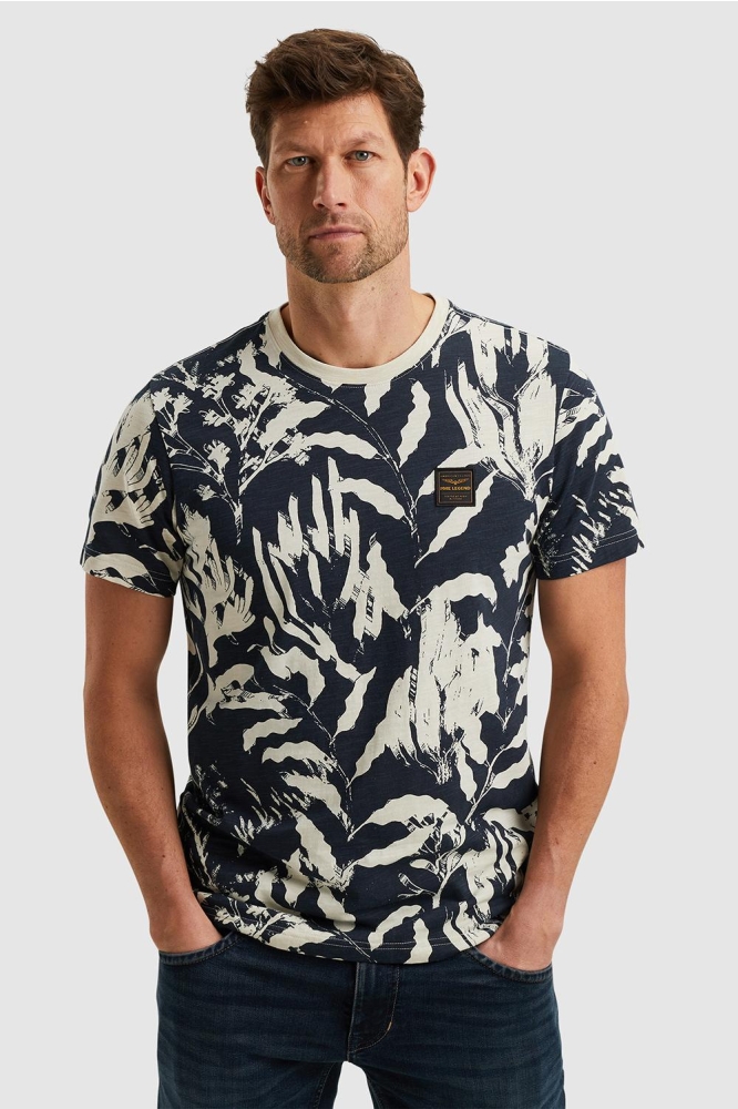 PME legend beige heren t-shirt | Model zijaanzicht