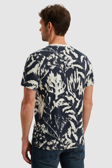 PME legend beige heren t-shirt | Model achteraanzicht