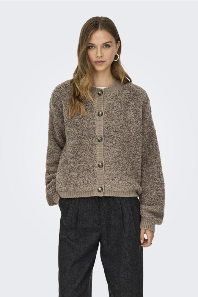 Jacqueline de Yong zand dames vest | Model vooraanzicht