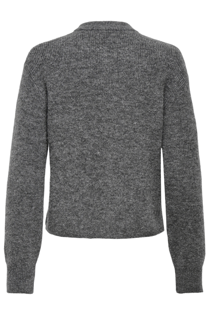 Jacqueline de Yong grijze dames vest | Achteraanzicht