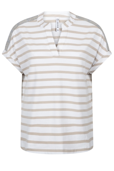 Zoso T-shirt MARIT 252 0016-0007 white/sand