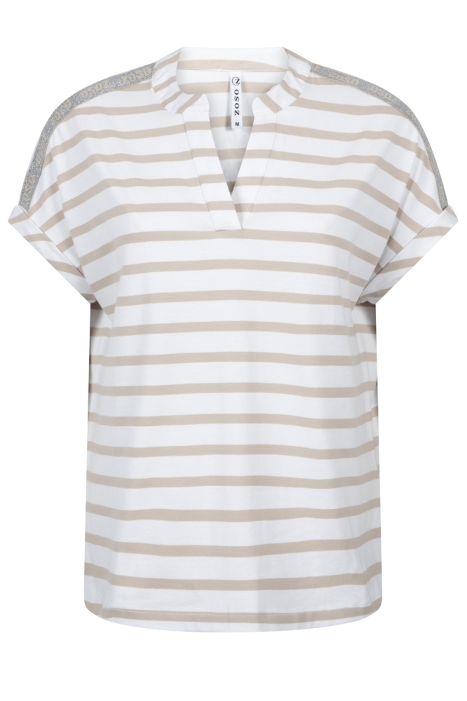Zoso witte dames t-shirt | Vooraanzicht