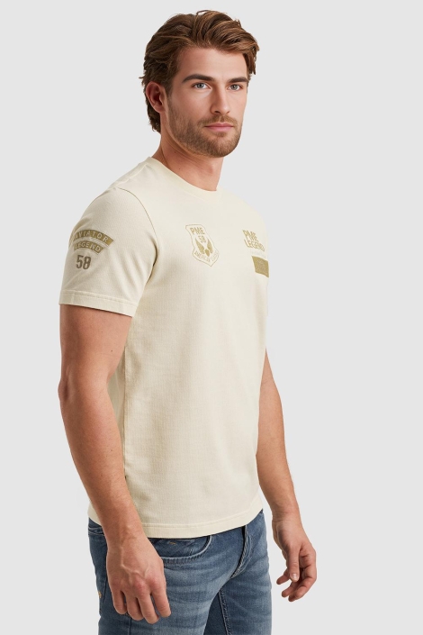 PME legend beige heren t-shirt | Model zijaanzicht