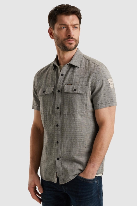 PME legend short sleeve shirt linen dobby