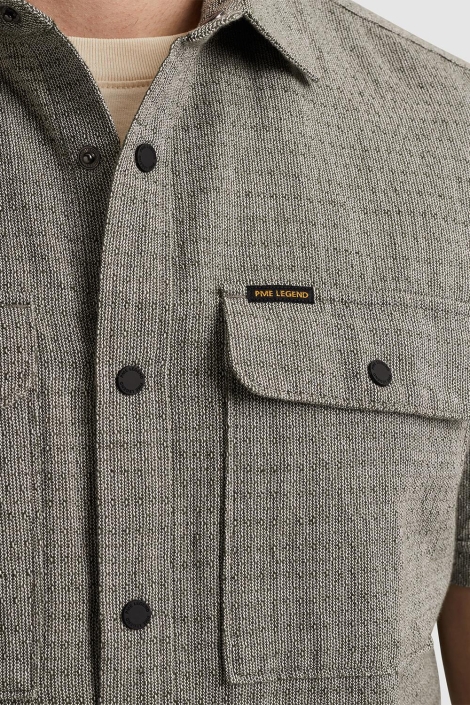 PME legend short sleeve shirt linen dobby
