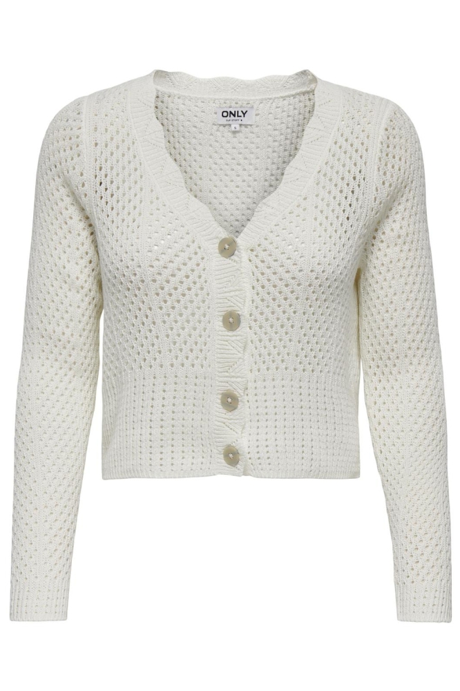 ONLROSELIA LS V-NECK CARDI KNT 15314647 Cloud Dancer