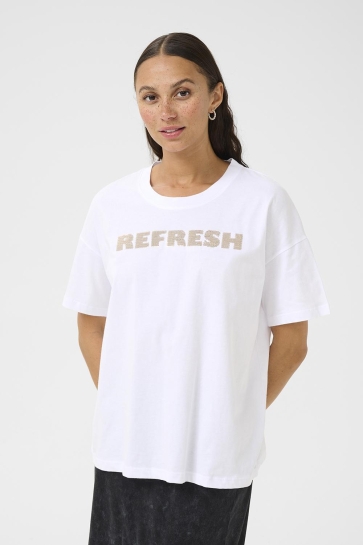 Kaffe T-shirt KALUNDA T SHIRT 10509999 OPTICAL WHITE