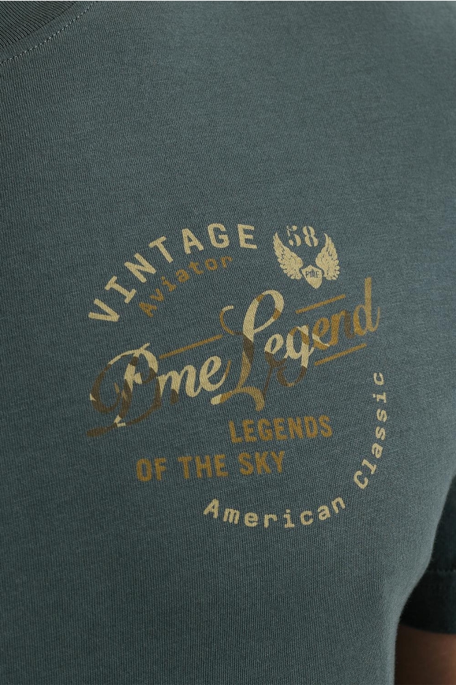 PME legend grijze heren t-shirt | Close up