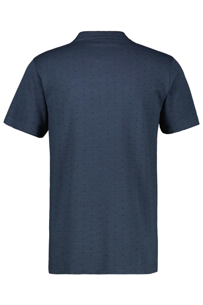 Lerros blauwe heren t-shirt | Achteraanzicht