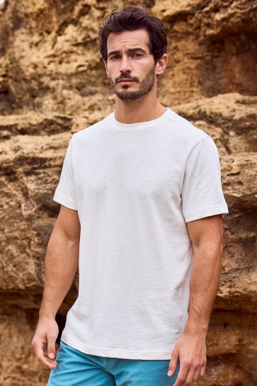 Lerros T-shirt JERSEY T SHIRT LOS GEWEVEN 2543034 103 BROKEN WHITE