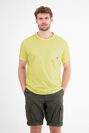 Lerros T-shirt T SHIRT MET BORSTZAK 2543036 532 FADED YELLOW