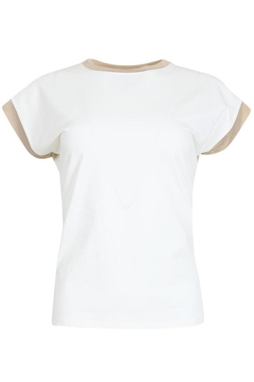 Maicazz T-shirt NONORA TOP SU25 60 350 OFF WHITE GOLD