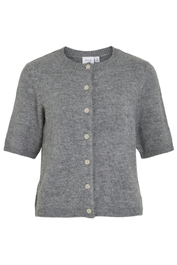 Vila Vest VIDAINTY O-NECK 2/4 KNIT CARDIGAN/1 14108837 MEDIUM GREY MELANGE