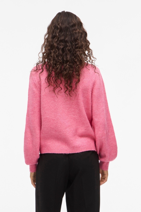 Vila roze dames vest | Model achteraanzicht