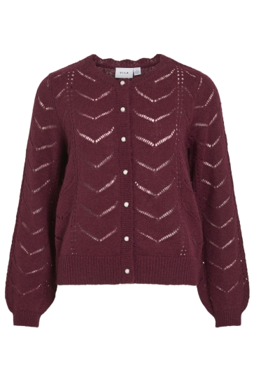 Vila Vest VITULI O-NECK L/S DETAIL KNIT CARDI 14108959 FIG