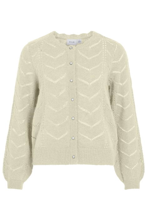 Vila ecru dames vest | Vooraanzicht