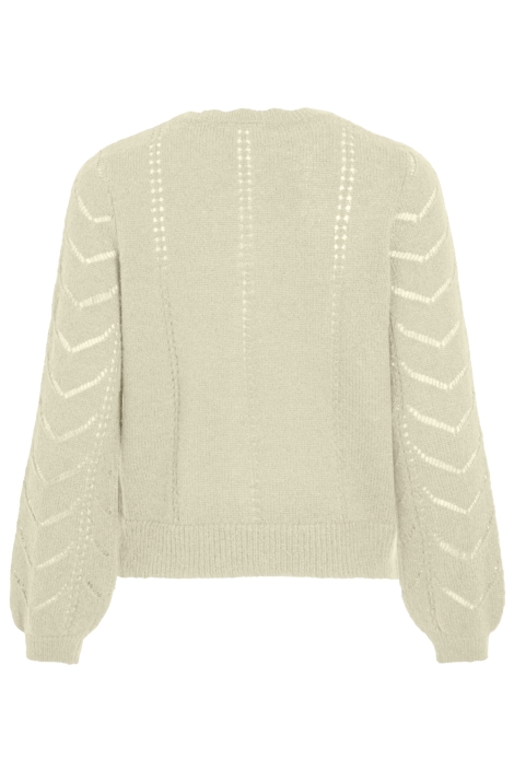 Vila ecru dames vest | Achteraanzicht