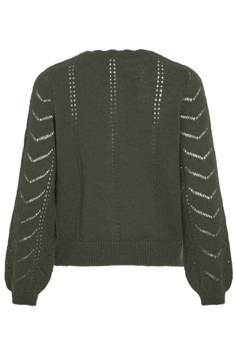 Vila groene dames vest | Achteraanzicht