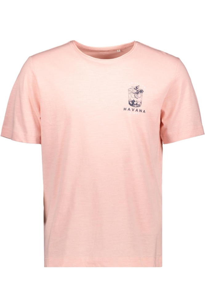 Tom Tailor roze heren t-shirt | Vooraanzicht