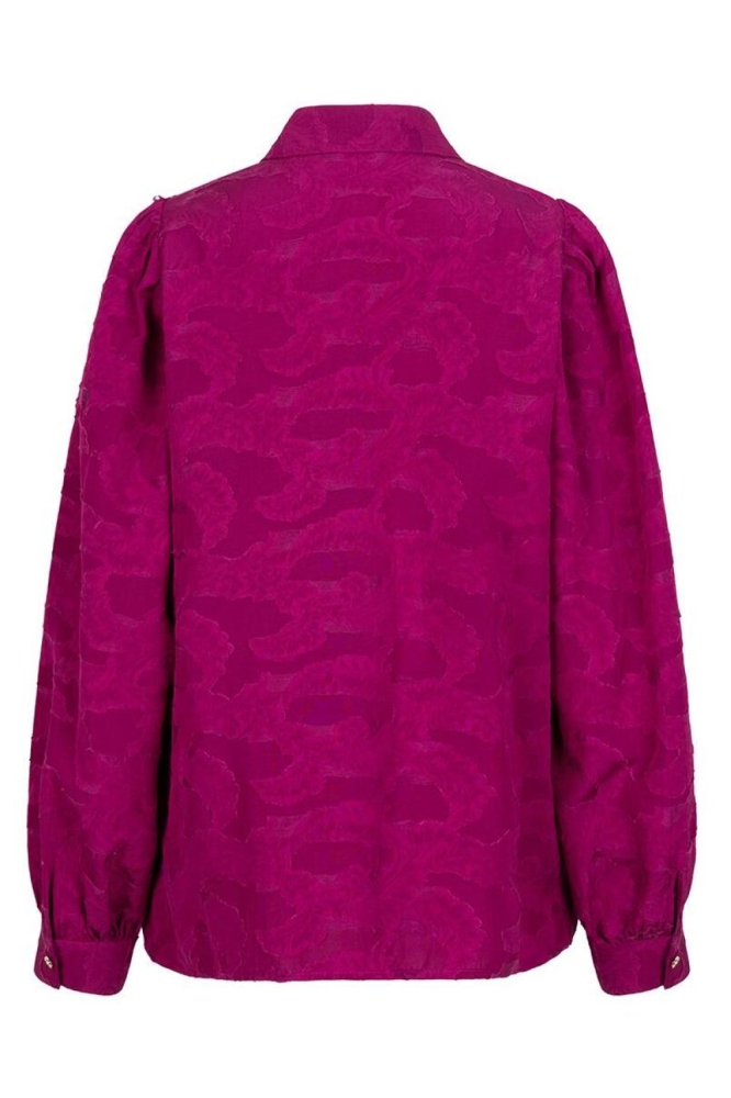 EsQualo roze dames blouse | Achteraanzicht