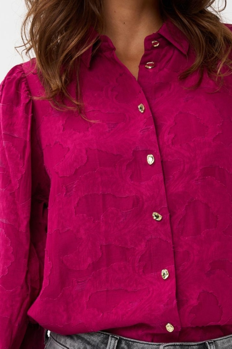 EsQualo roze dames blouse | Close up