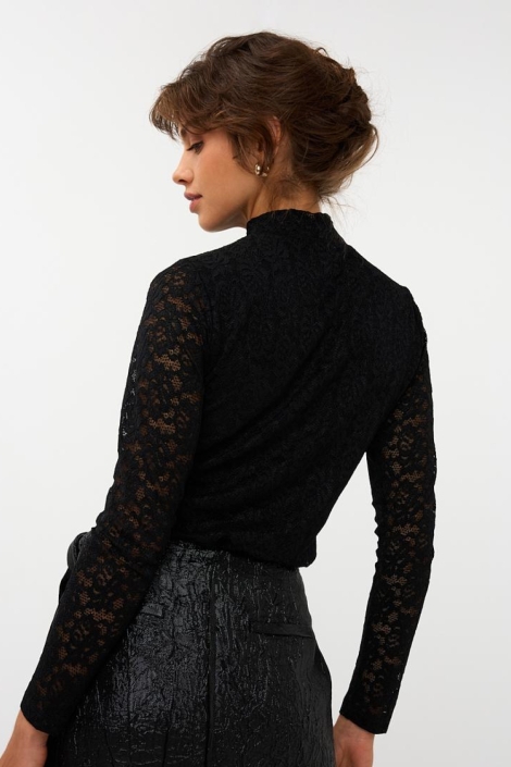 EsQualo zwarte dames t-shirt | 