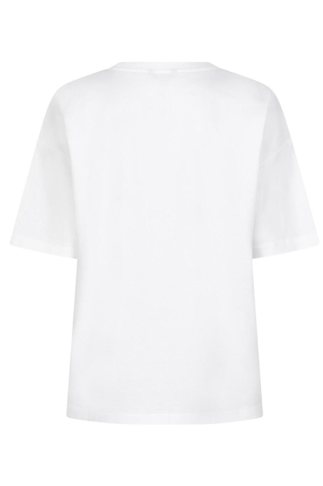 EsQualo witte dames t-shirt | Achteraanzicht