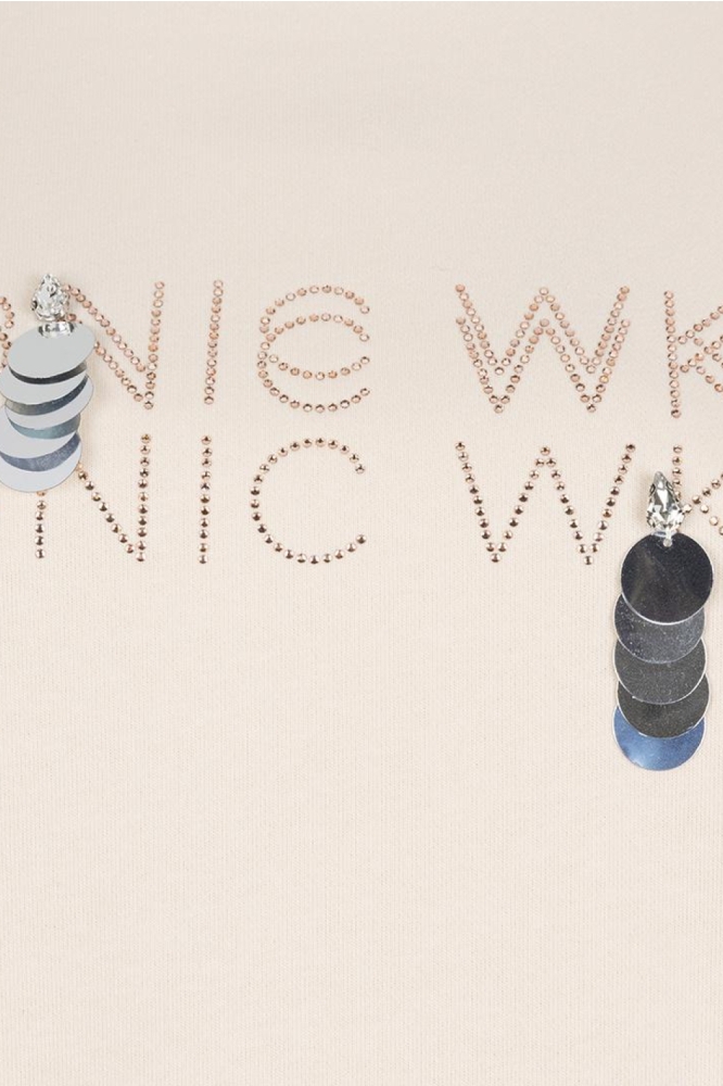 EsQualo beige dames sweater | Close up