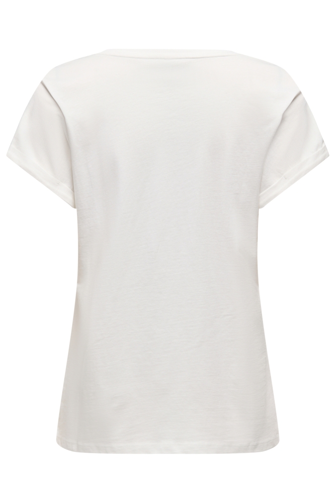 Only witte dames t-shirt | Achteraanzicht