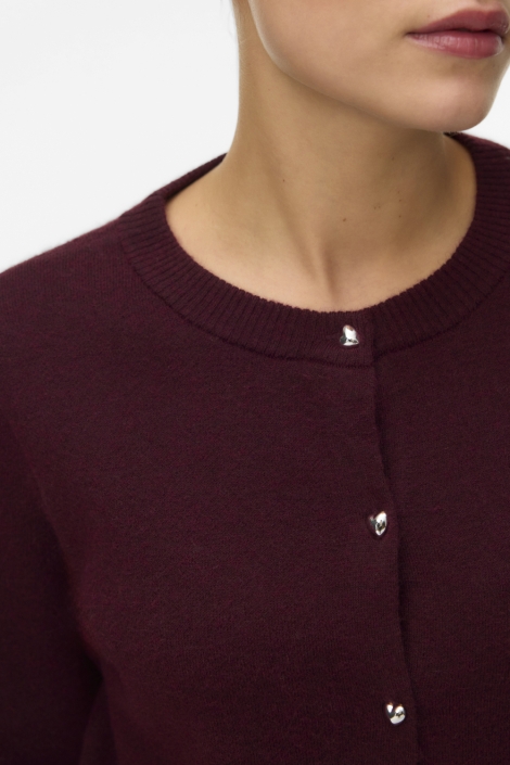Vero Moda bordeaux dames vest | Close up