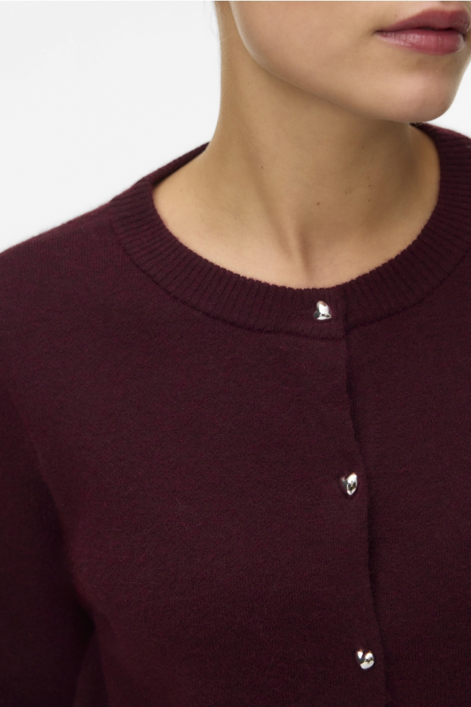 Vero Moda bordeaux dames vest | Close up