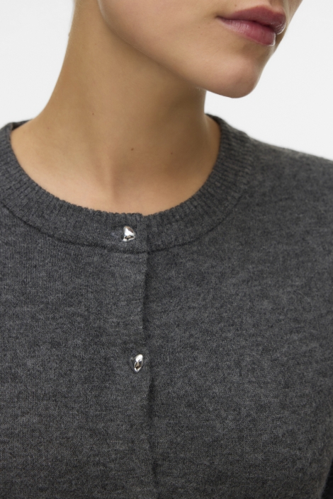 Vero Moda grijze dames vest | Close up