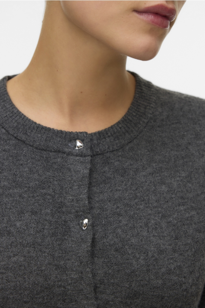 Vero Moda grijze dames vest | Close up