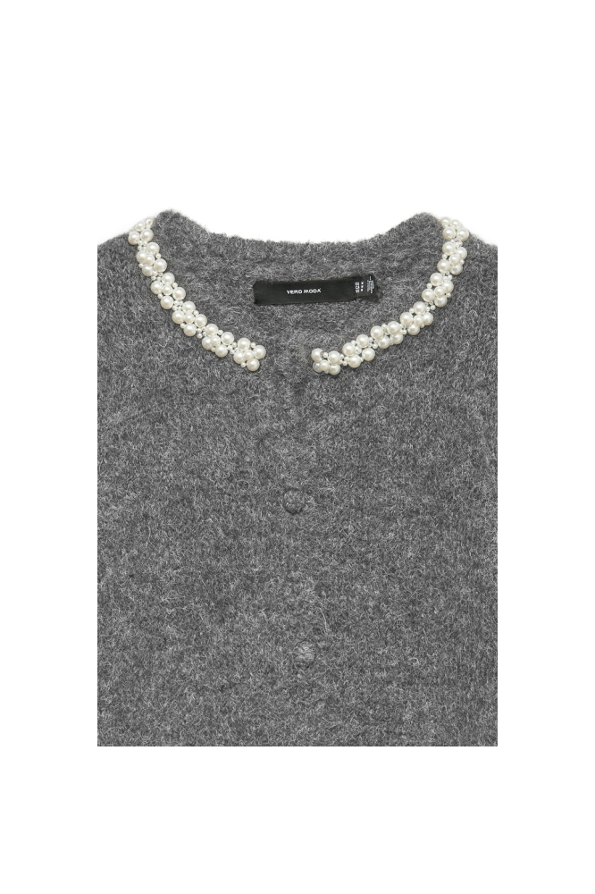 Vero Moda grijze dames vest | Close up
