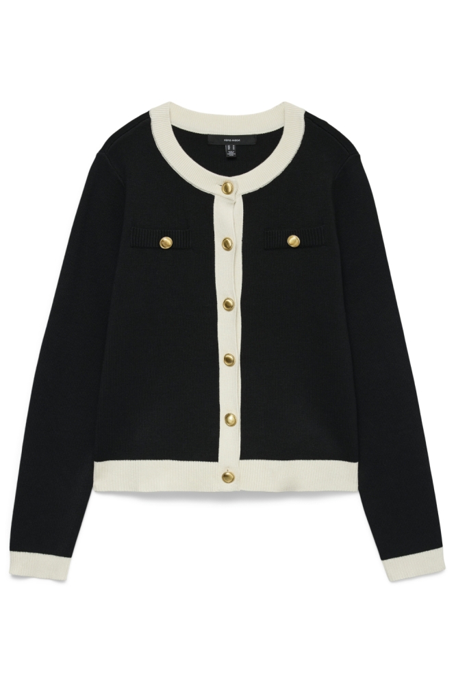 Vero Moda zwarte dames vest | Vooraanzicht