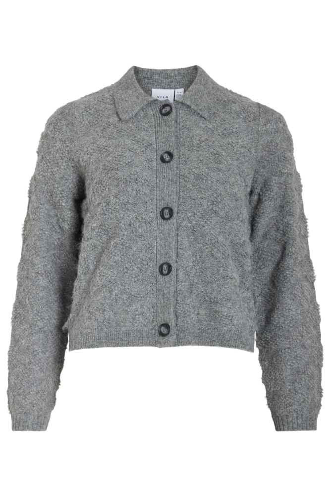 Vila grijze dames vest | Vooraanzicht