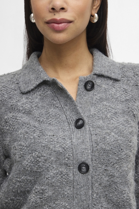 Vila grijze dames vest | Close up