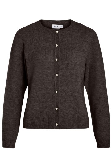 Vila Vest VISALSA L/S O-NECK KNIT CARDIGAN/TE 14112417 COFFEE BEAN
