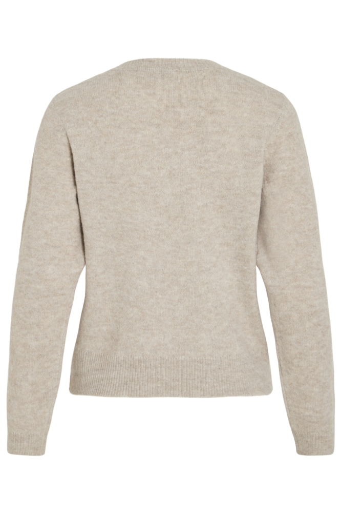 Vila beige dames vest | Achteraanzicht