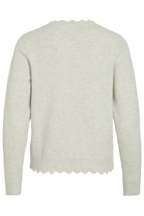 Vila beige dames vest | Achteraanzicht