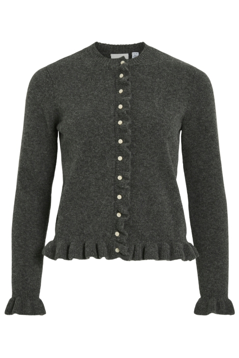 Vila grijze dames vest | Vooraanzicht