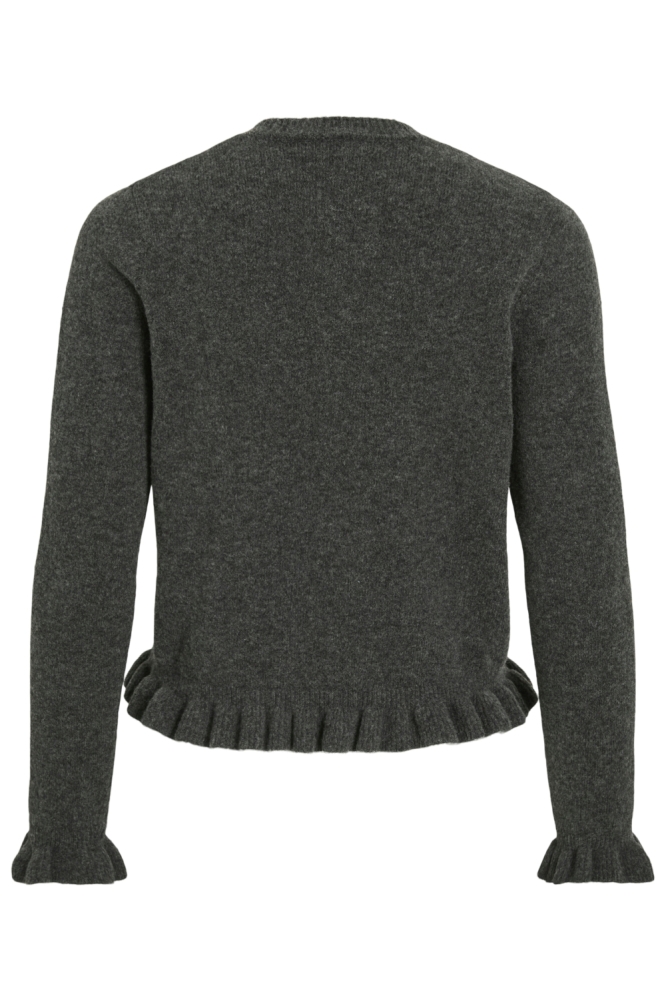 Vila grijze dames vest | Achteraanzicht