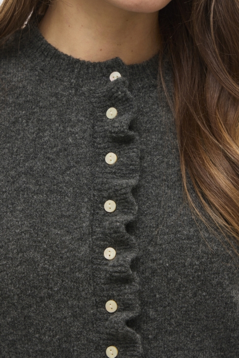 Vila grijze dames vest | Kleurstaal