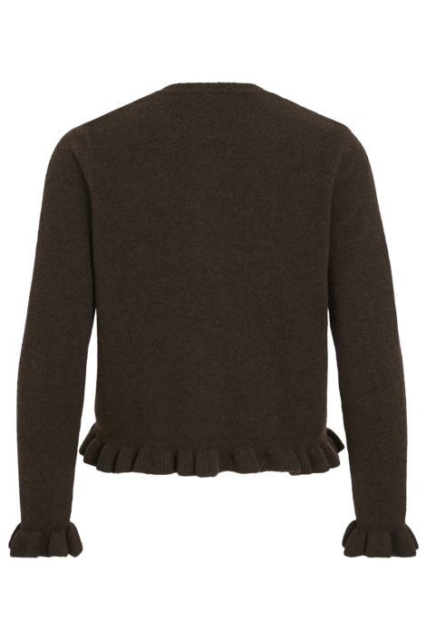 Vila bruine dames vest | Achteraanzicht