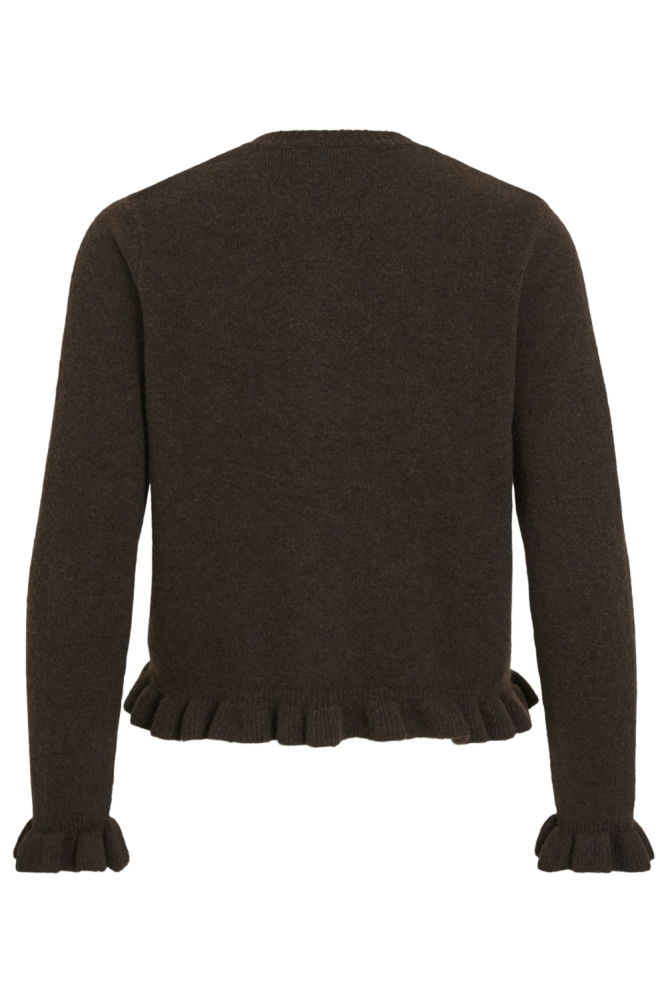 Vila bruine dames vest | Achteraanzicht