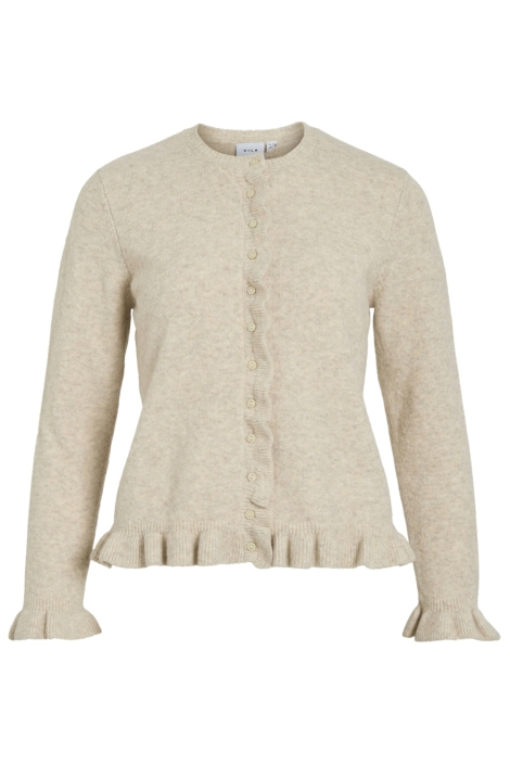 Vila beige dames vest | Vooraanzicht